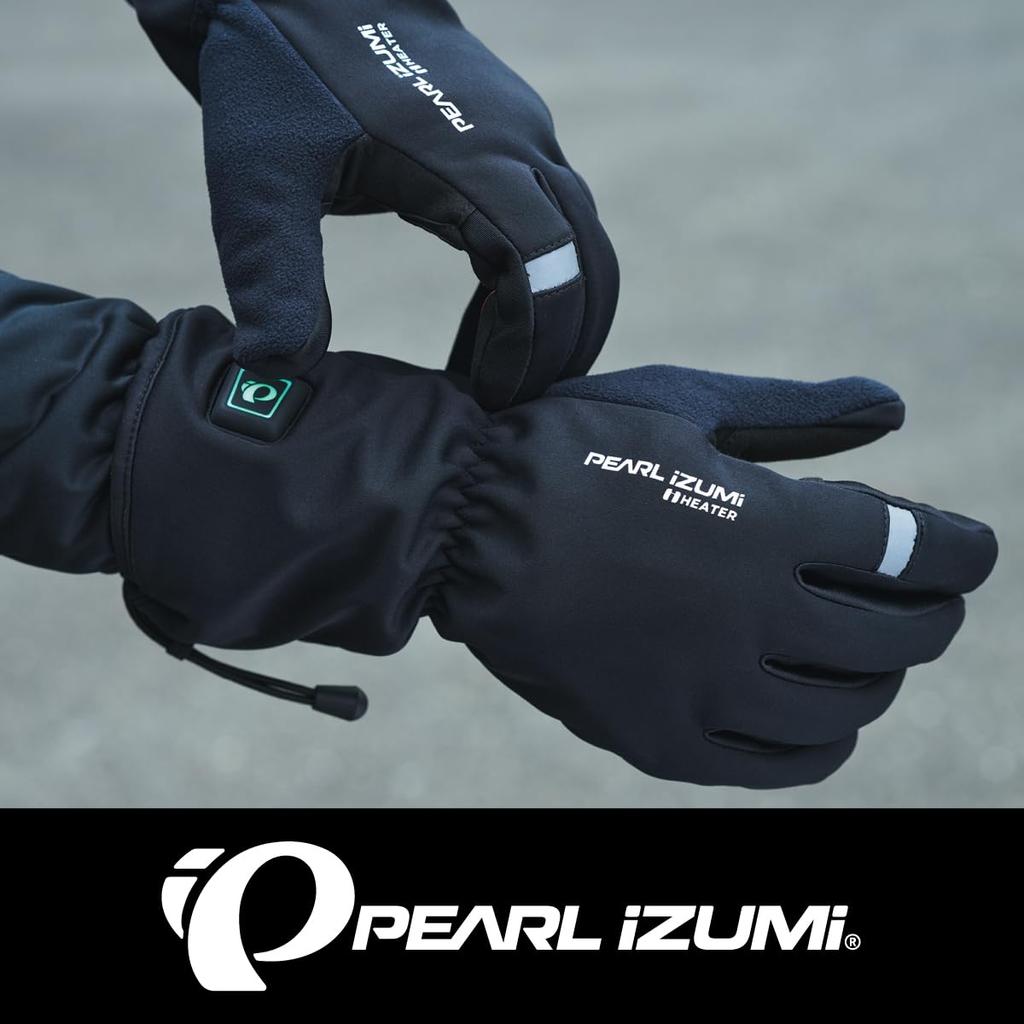 PEARL IZUMI Heated Cycling 1 XL HG-04 Gloves, Color Black, Size