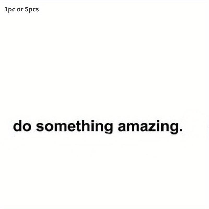 

5pcs Wall Decal Sticker Do Something Amazing Inspirational Quote Over The Door Art Black