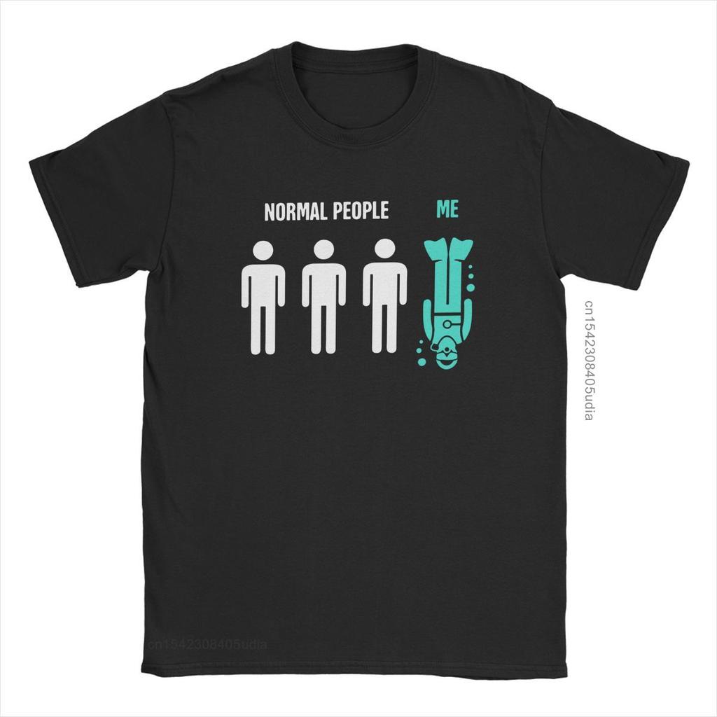 People Me Scuba Diving Dive T-Shirt Men Leisure Pure Cotton Tees Harajuku Oversized T Shirt Birthday Camisa Streetwear