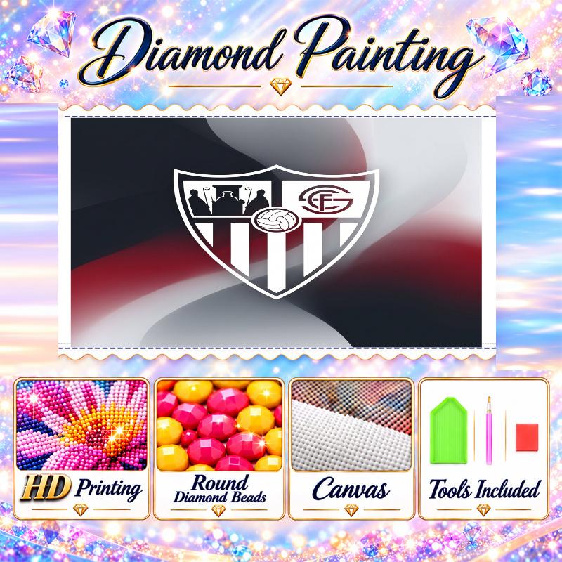 Sevilla FC Diamond Painting Kit 5D Full Drill DIY Diamond Mosaic Wall Art Home Decor