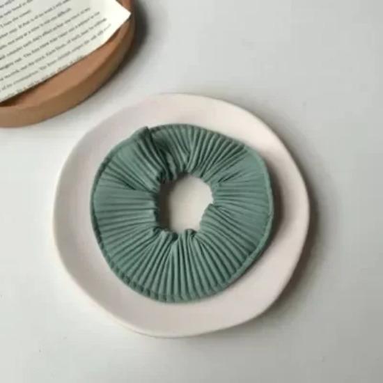 

Элегантные винтажные однотонные резинки для волос для женщин, корейские милые эластичные резинки для хвостика, плиссированные резинки для волос, аксессуары для волос