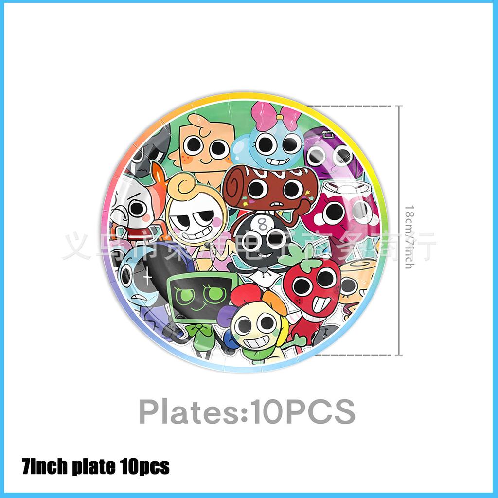 Game DANDYS World Theme Birthday Party Supplies Decoration Disposable Tableware Dandy's DIY Balloon Plate Cup Backdrop Kid Gift