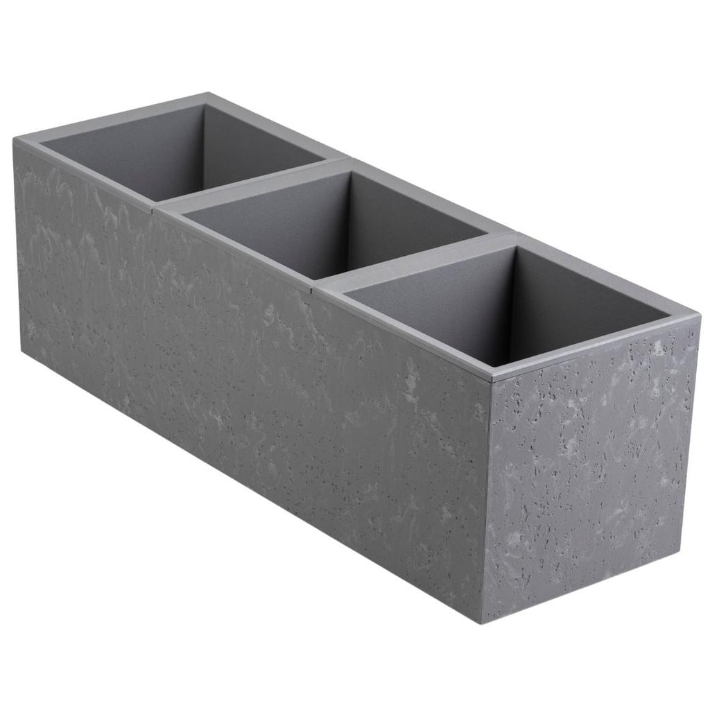 Donica Betonique Na Kółkach Szary Beton 90X30Xh30 Cm