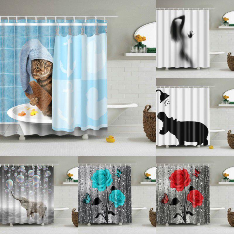 Stunning Waterproof Shower Curtain With Hooks Perfect Bathroom Decoration