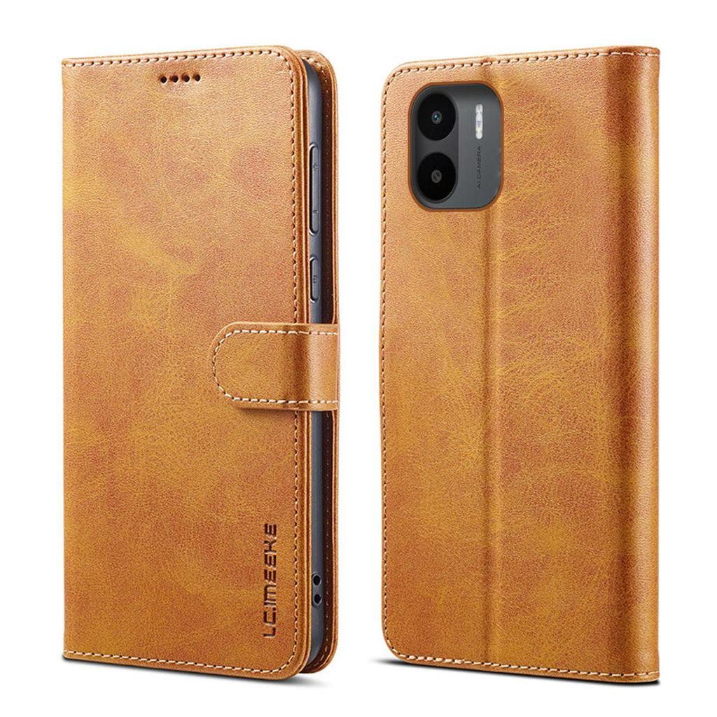 Vintage Leather Flip Wallet Phone Case for Xiaomi Redmi A2,A1 Magnetic Clasp Card Holder Cash Pocket Kickstand Slim Business Cover
