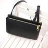 Cuco Shrink Leather Double Shoulder Bag 2513111304 Black (019)