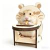 Hamster Wooden Dining Table Chair Cute Mini Furniture For Golden Bear Small Pet Feeding Toy Landscape Decor Photo Prop