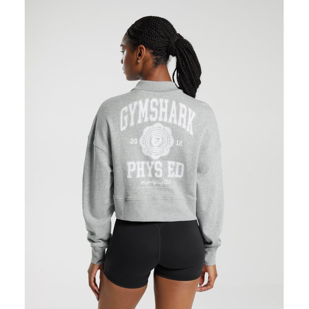 

GYMSHARK Phys Ed Graphic 1 4 молнии Светло-серый Core Marl B8A4C GBCN