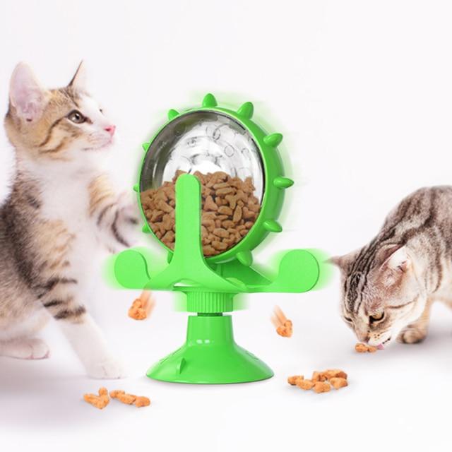 Original Treat Leaking Cat Toy Interactive Rotatable Wheel Toy for Cats Kitten Dogs Pet Products