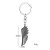 Retro Single Wing Stainless Steel Keychain Angel Feather Design Fashion Unique Pendant Practical Daily Bag Charm