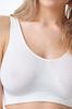 Soft Women's Bra Without Wires and with Smooth Cups In White Soft Women's Bra Without Wires and with Smooth Cups In White