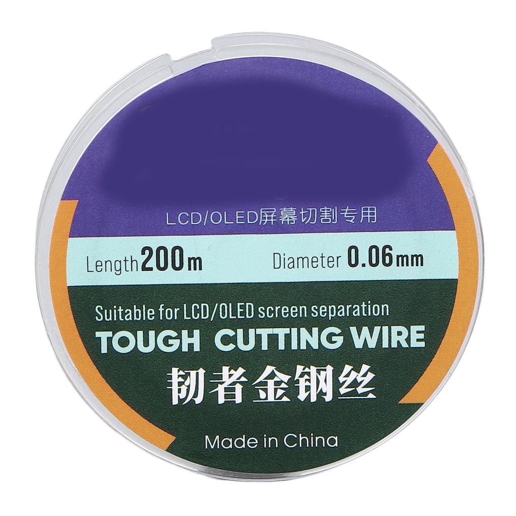 200M Phone LCD Screen Cutting Line High Hardness Steel Phone LCD Screen Separating Wire0.06mm