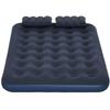 Inflatable King Size Air Bed, with Built-In Hand Pump - Blue