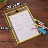 2-10Pcs Document Storage Bag Reusable Waterproof Clear Color Random File Folder Wiping Kids Drawing Board For School Office Tool