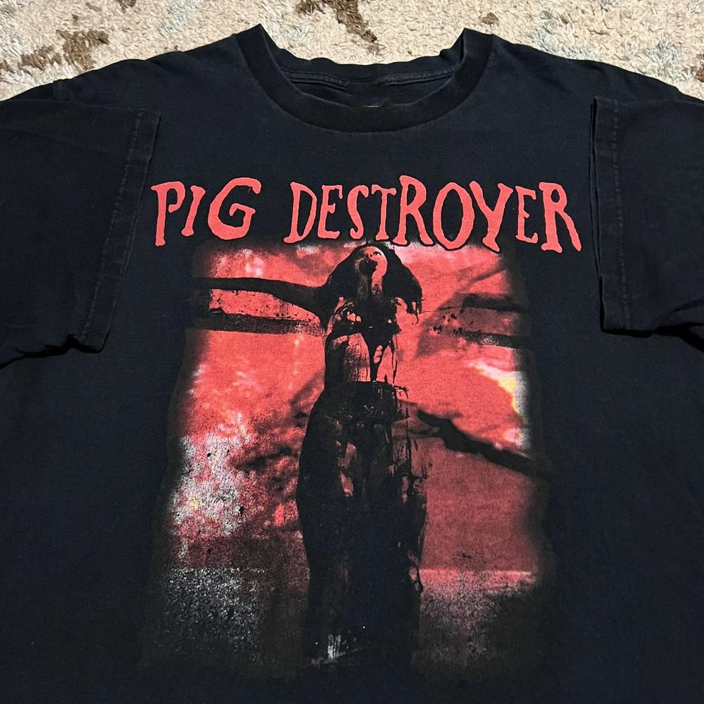 

Reprint Pig Destroyer Stab Me Again Black Cotton T Shirt Unisex T-Shirt L