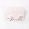 S925 Silver White Shell Petal Stud Earrings - Retro, High-End Design for Women