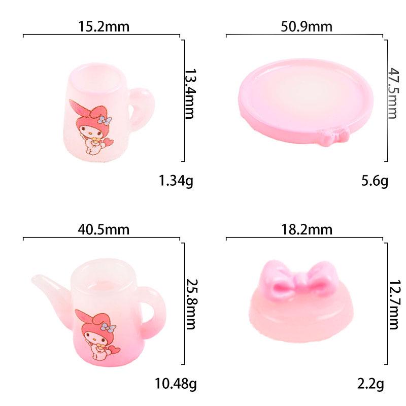 Набор светящихся мультяшных чайников Sanrio для декора кукольного домика (сделай сам)
