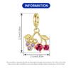 Copper Grape Cherry Fruit Original Pendants Bracelet Charms Jewelry Party Beads Diy Trendy Gifts Accessory