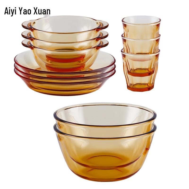 Aiyiyao Platinum Collection 11-Piece Borosilicate Glass Dinnerware Set