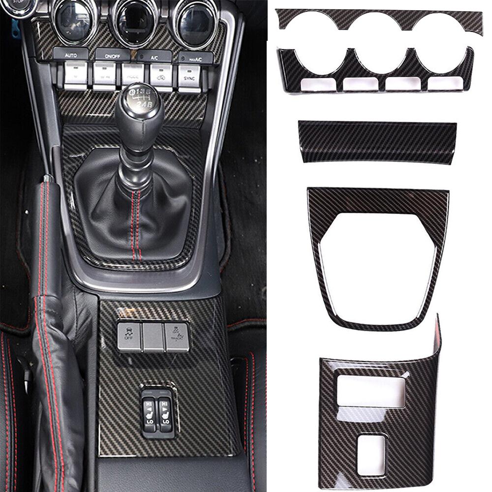 

Салон автомобиля, центральная консоль, приборная панель, крышка из АБС-пластика, набор декоративных накладок, подходит для Toyota GR86/Subaru 2022-UP CARBON FIBER