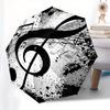 Music Note, Treble Clef-themed, Eight-ribbed, Self-folding Umbrella Is Suitable for Everyday Outdoor Use and Is An Ideal Gift for Friends an