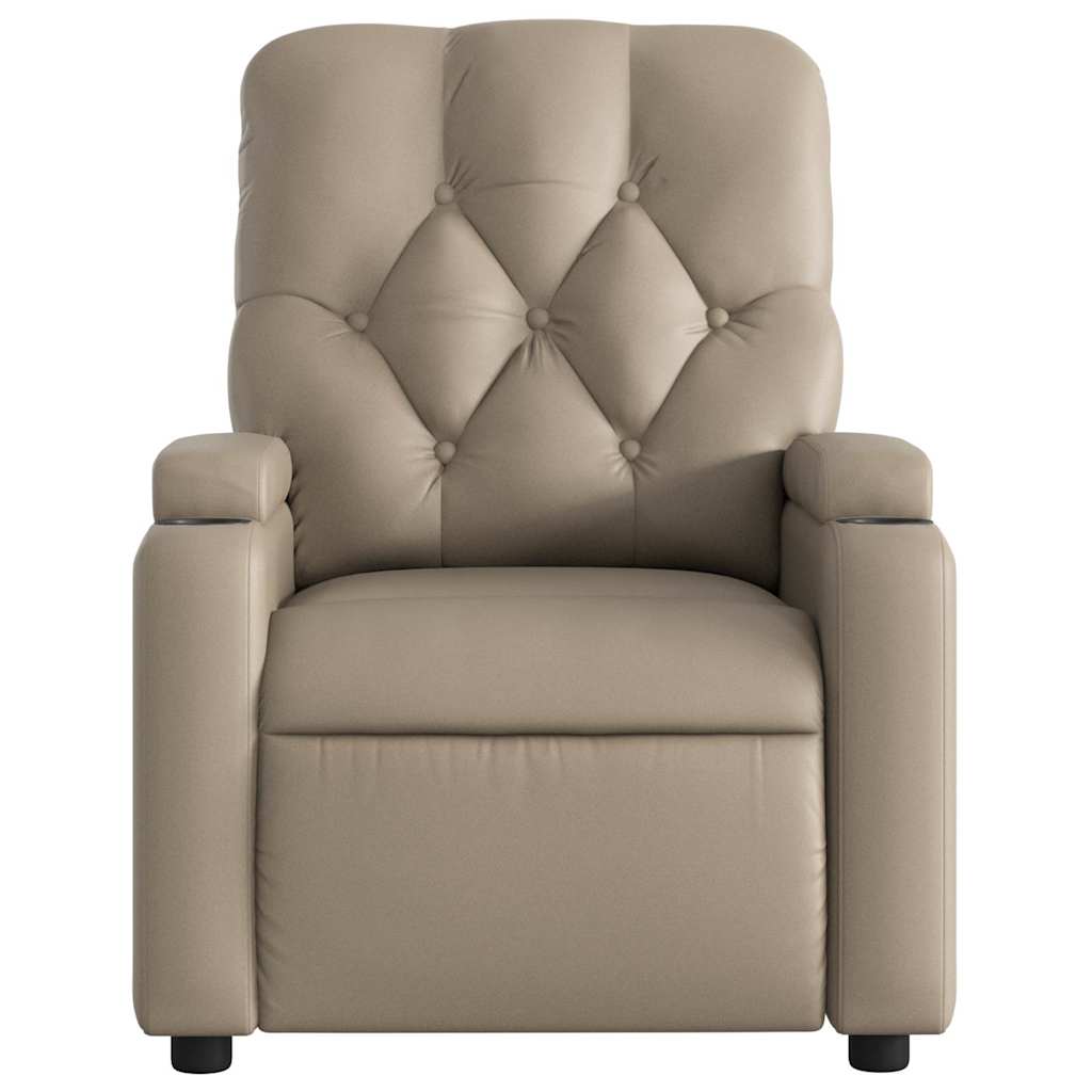 Massage Chair Cappuccino Brown Synthetic Leather