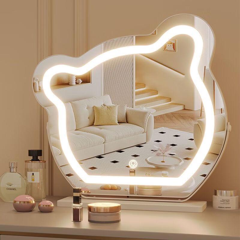 Yicheng Rechargeable Little Bear Desktop Makeup Mirror
