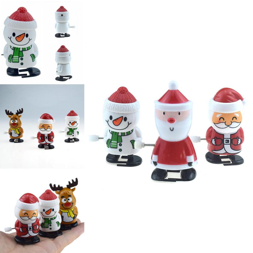 Charming Wind-up Walking Santa Snowman Reindeer Toys For Christmas Celebration