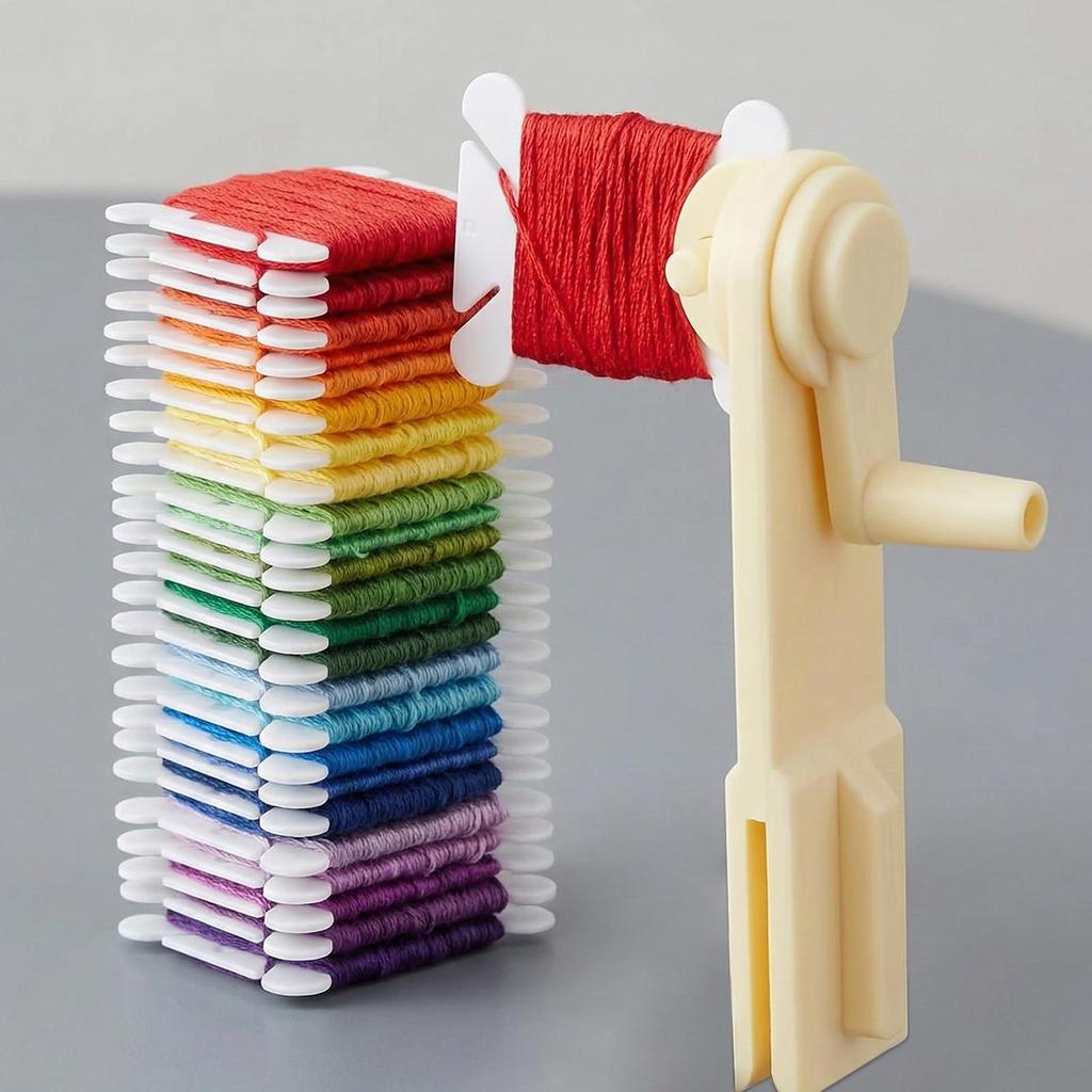 Plastic Embroidery Floss Bobbins Embroidery Floss Organizer For CrossStitch Yarn Bobbin Winder For DIY Sewing Thread Storage