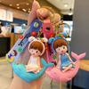 Cute Cartoon Dolphin Girl Key Chain Creative Female Couple Car Bag Pendant Small Gift Keychain
