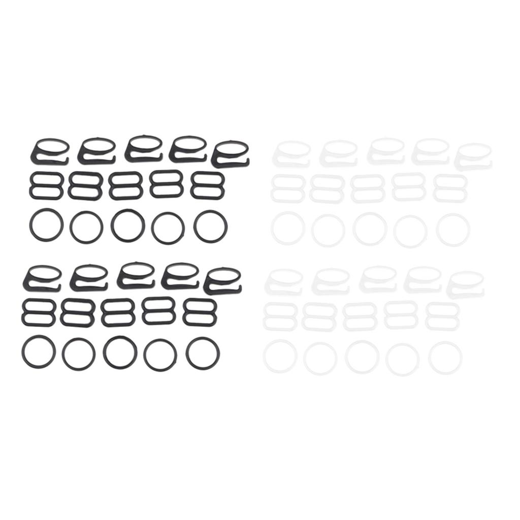 10 Kits Adjustable Extension Nylon Slider Strap Replacement Lingerie Hook