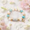 Bracciale Uccelli Benedizione con Scatola Regalo Premium, Bracciale con Perline Rosa Multicolore Design Elastico, Braccialetti Benedizione Ape Colibrì per Donne