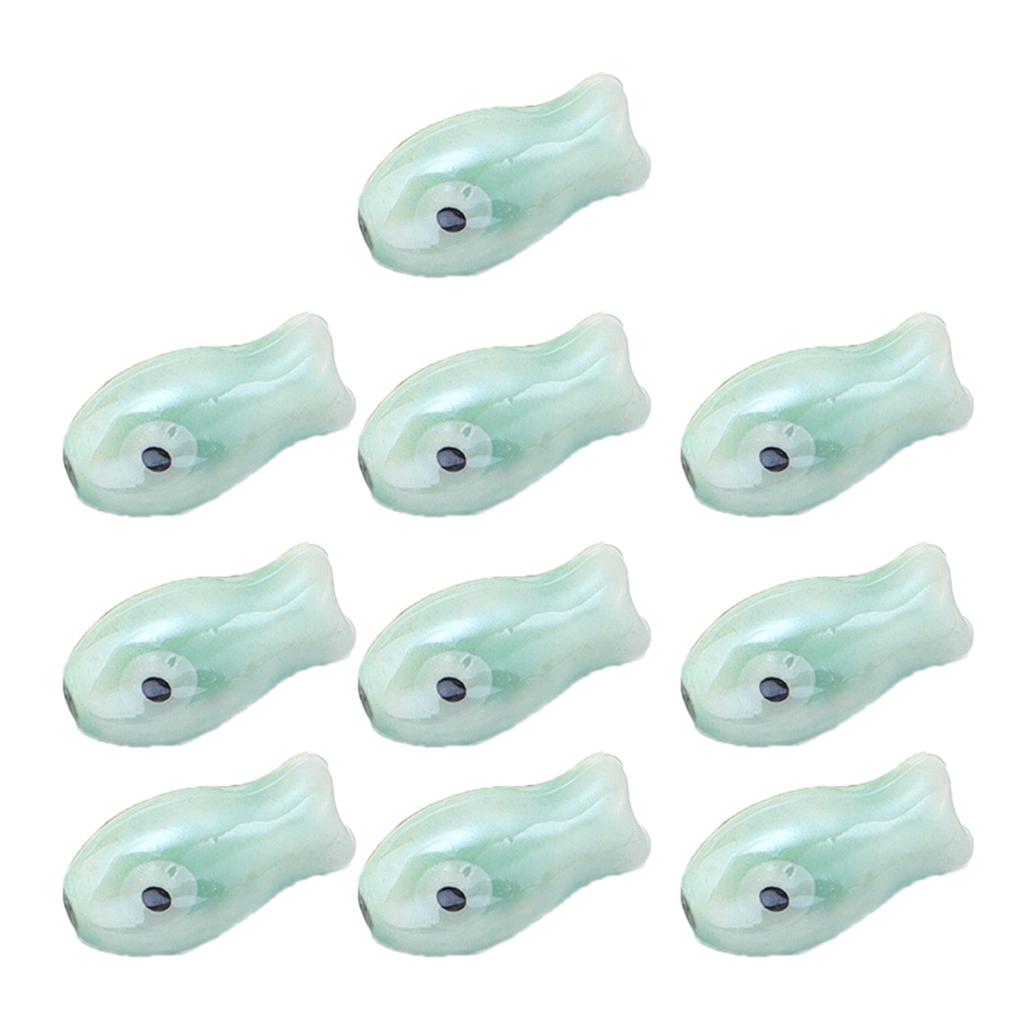 Packung mit 10 bunten Retro-Keramik-Fischperlen, handgefertigte Zwischenstück-Charms für DIY-Armbänder, Schmuckherstellungszubehör