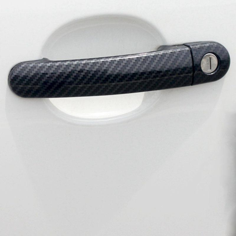 Car Door Handle Cover Plastic Imitation Carbon Fiber Trim for SEAT Leon 1M MK1 1P MK2 Cupra FR Accessories Styling Stickers