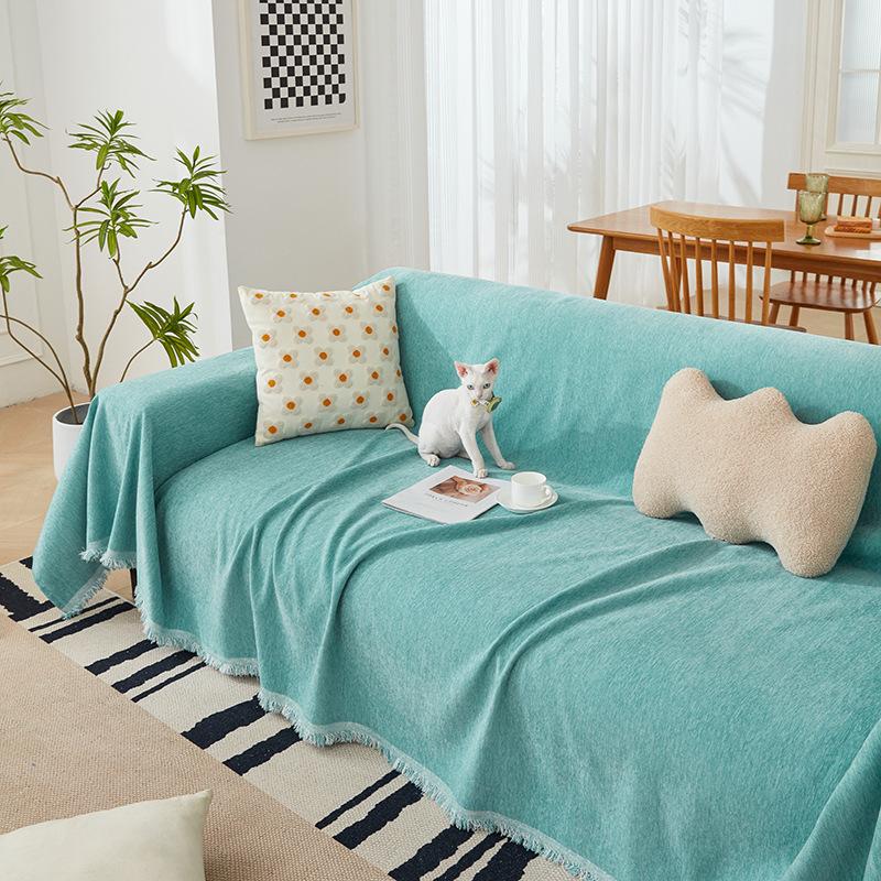 

Диванная подушка кремовый синельный чехол для дивана, ткань, теплое скандинавское одеяло, полотенце, подушка, чехол для дивана 180*130