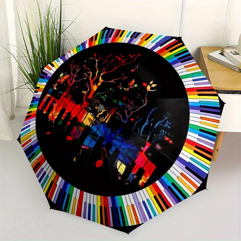

Music Trees-themed, Eight-ribbed, Self-folding umbrella Is Suitable for Everyday Outdoor Use and Is An Ideal Gift for Friends and Family, As