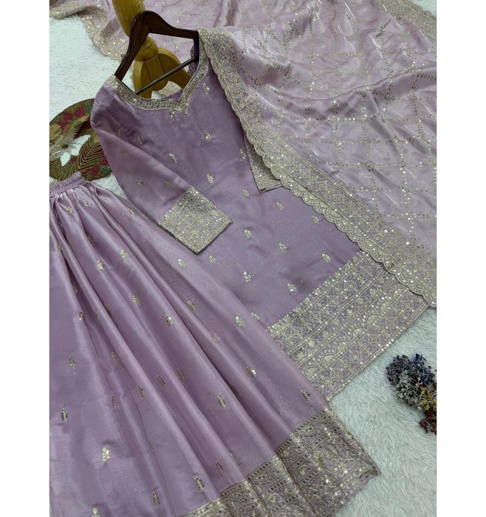 Krásná dámská souprava Salwar Kameez s palazzo kalhotami, připravená k nošení, indický Bollywood Salwar Suit šaty