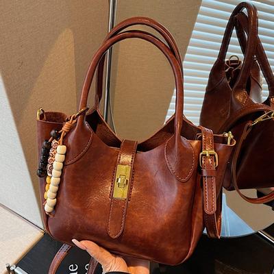 Women's Bag Fashion Retro Hugh Commuter Handbag Simple Vegetable Basket Bag New Trend Fashion Messenger Bag