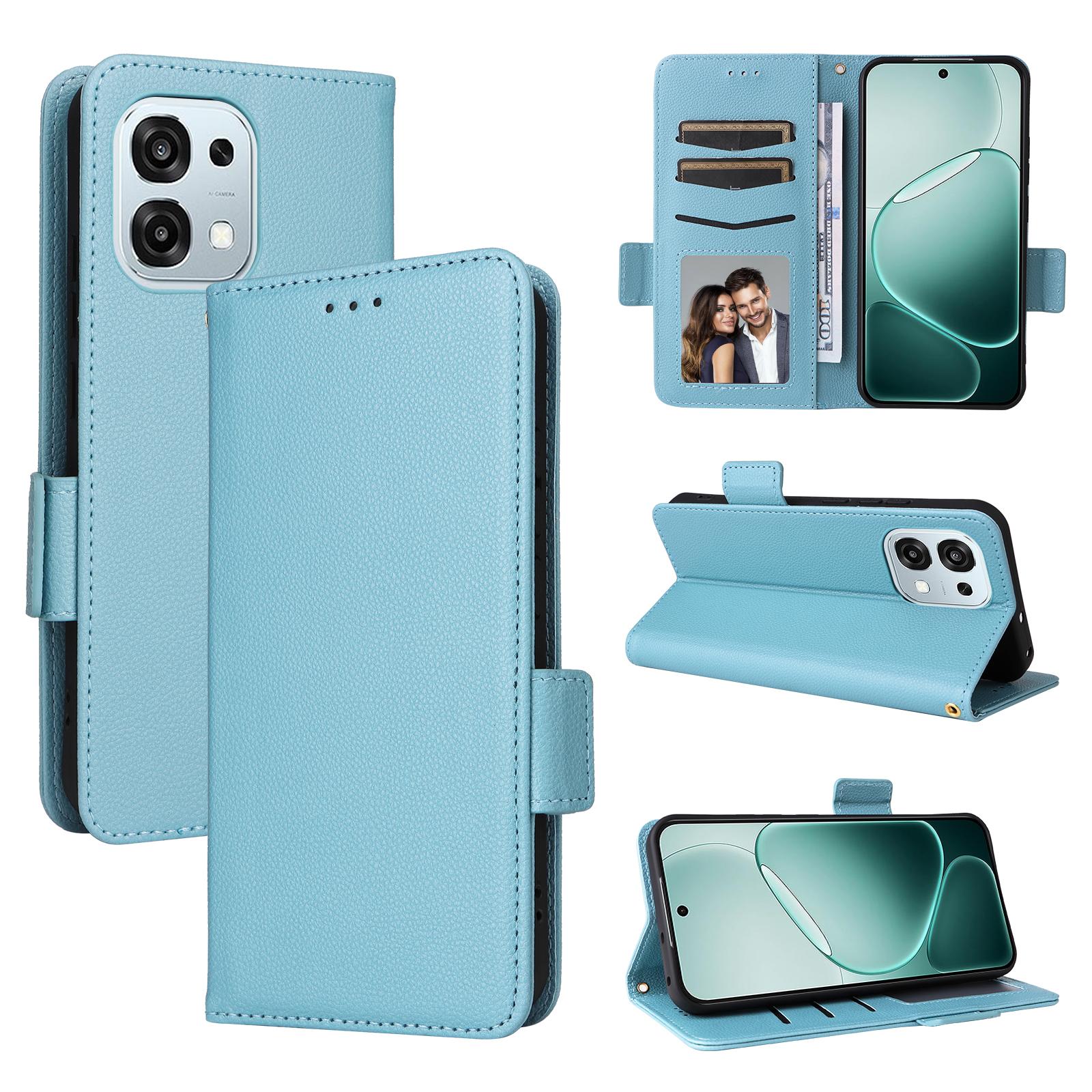 

Чохол-книжка для OPPO A6 Pro Шкіряний чохол для телефону Захист всього корпусу [Блокування RFID] Захисні чохли for OPPO A6 Pro світло-синій колір