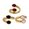 Open Ring Wide-Faced Vintage Index Finger Ring Distressed Texture Retro Style Stainless Steel Texture Stacking Finger Band Jewelry Gift