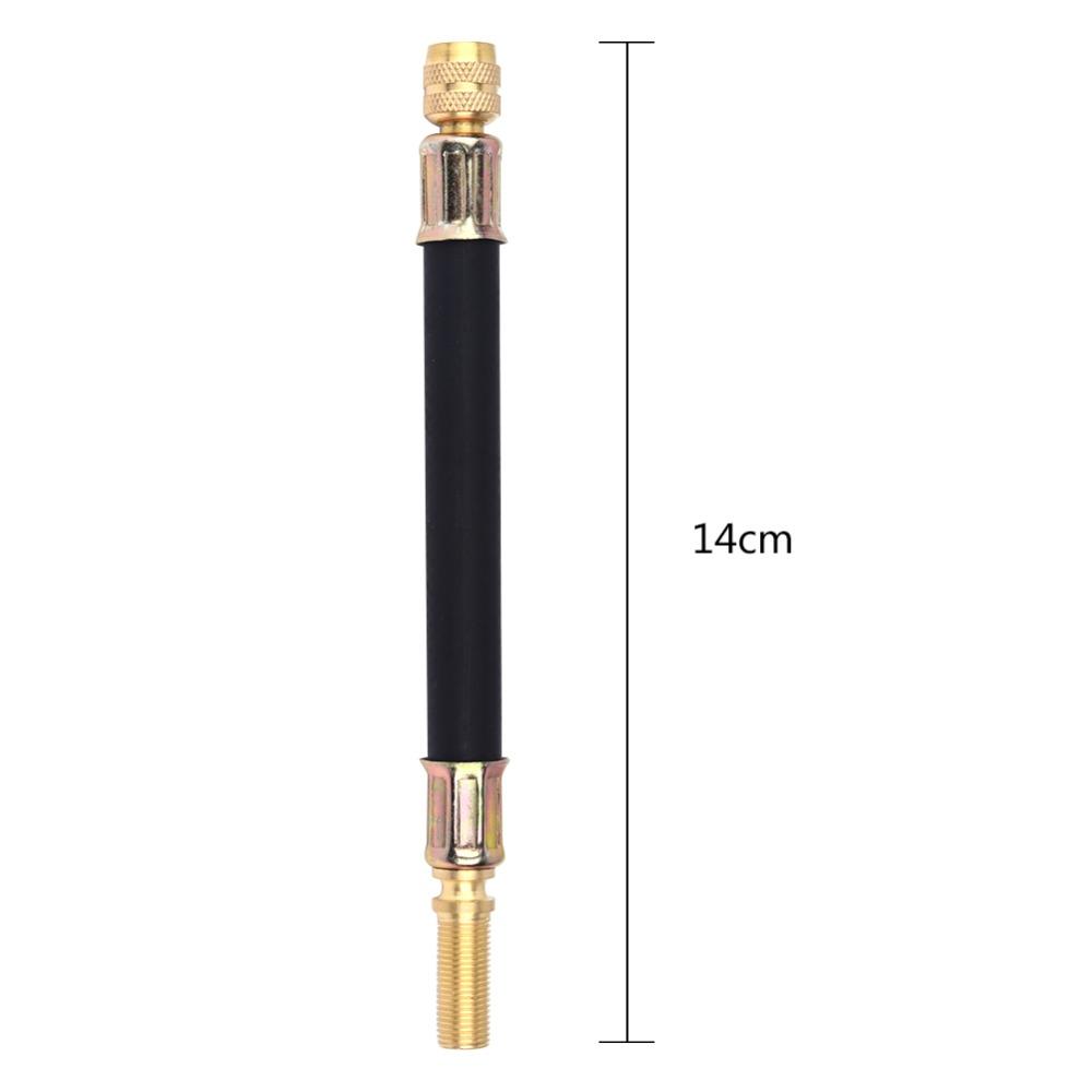 4PCS Flexible Rubber Tire Valve Extension with 2 Clamps Tyre Valve Extension Auto Shop