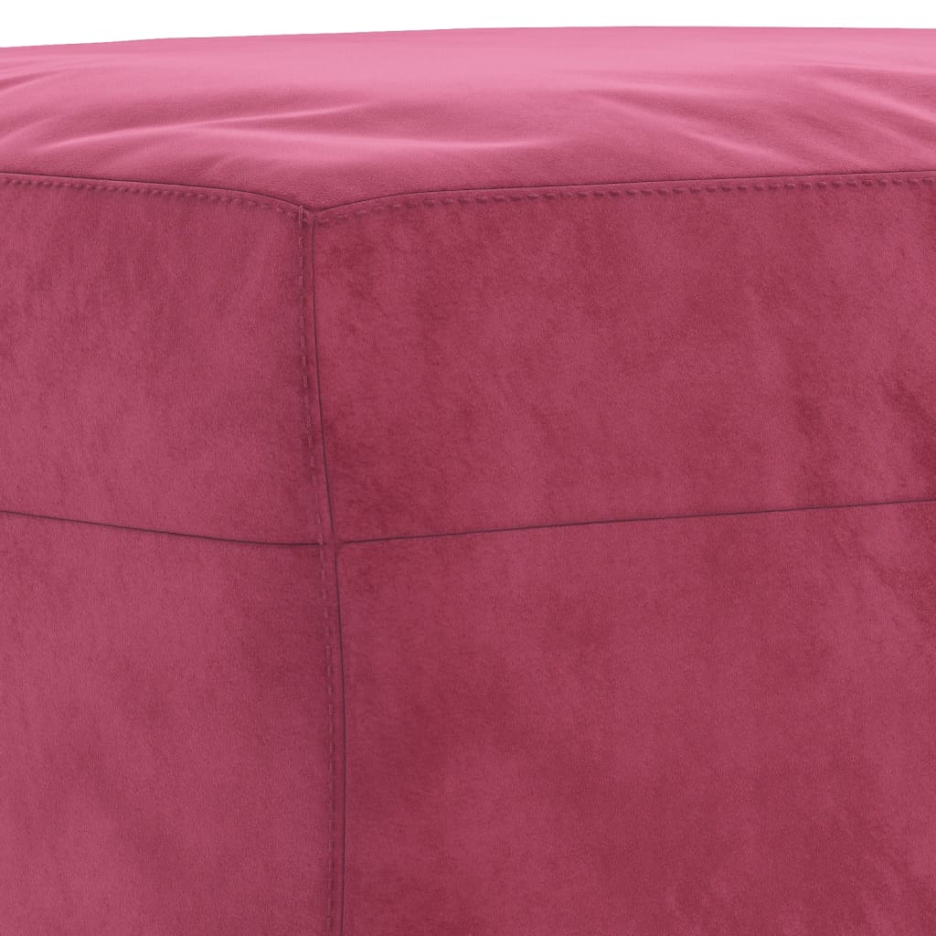 3 Piece Sofa Set with Cushions Burgundy Velvet