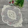 Rose Embroidered Tablecloth Lace Round Table Cover Pastoral European Style Bedside Table Rose Placemat Wedding Party Dinner Deco