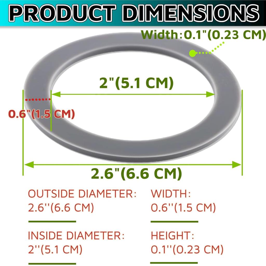 Rubber O-Ring Gasket Seal 8 Pcs for Oster Blender Gasket for Osterizer and Oster Blender Replacement Parts Oster Blender Parts Oster Blender