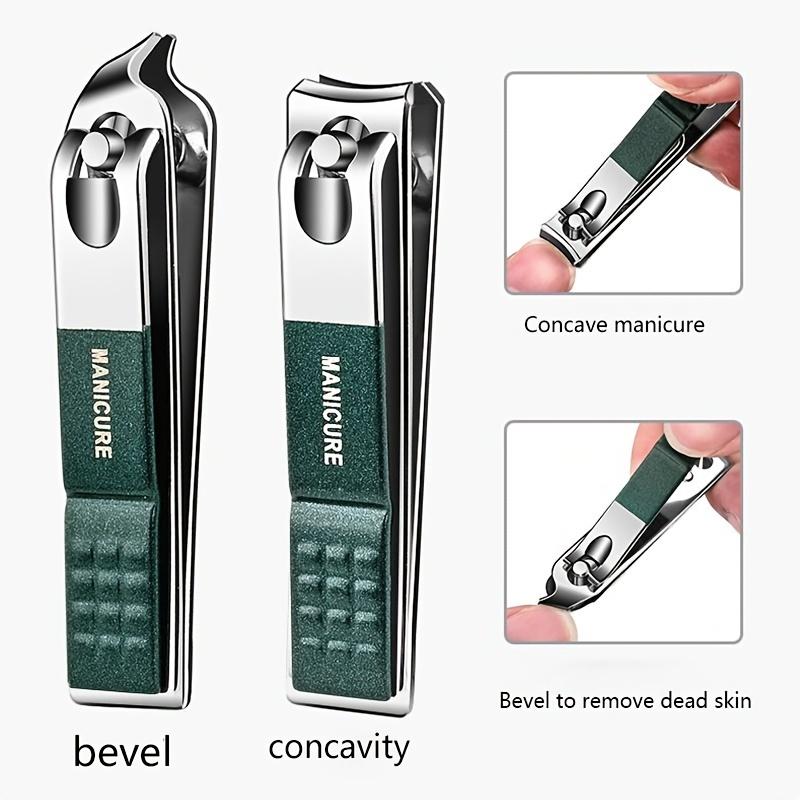 6Pcs/Set Multifunctional Nail Clipper Pedicure Set Nail File Manicure Set With Leather Storage Bag Personal Nail Care Tools