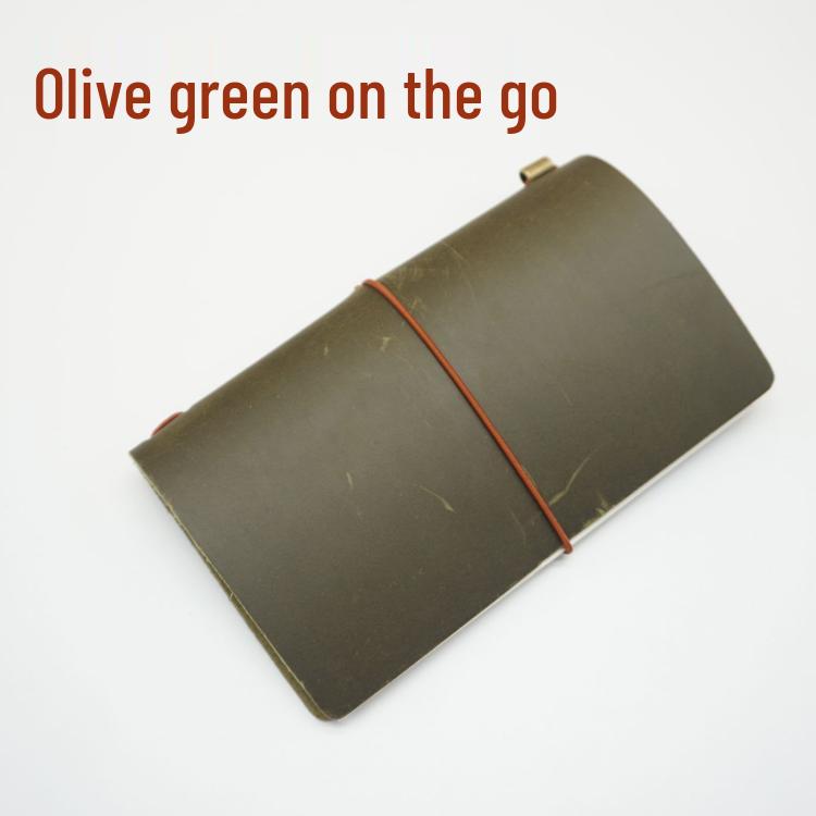 Cowhide Traveler's Loose-leaf Notebook Planner Diary