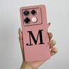 for Infinix Note 40 4G X6853 / Note 40 Pro 4G 5G X6850 X6851 / Pro Plus X6851B Phone Case Cute Letters Silicone Shockproof Cover