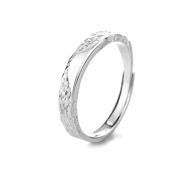 First Glacier Couple Rings: Adjustable, Fashionable, Personalized, Cool for Men & Women Adjustable
