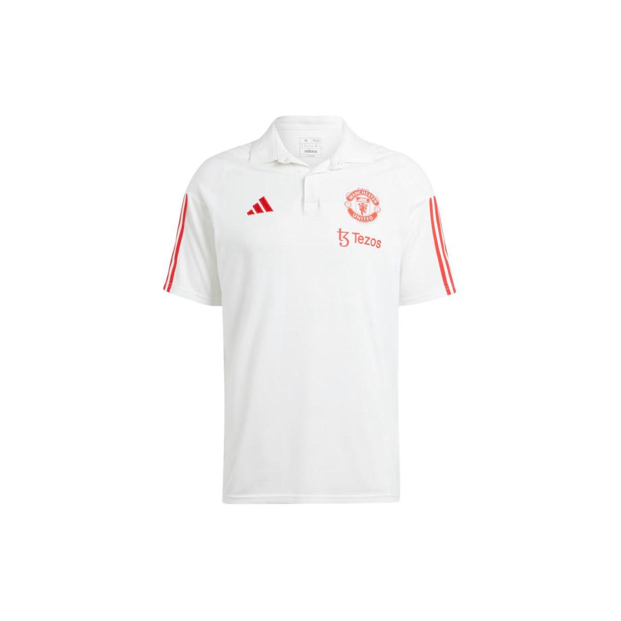 

Новая мужская футболка-поло Adidas Manchester United Tiro 23, белая, IA7240 M