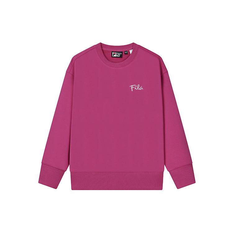 FILA Sweatshirts Unisex Bright Rose Red Crew Neck Moderate Other F11U248201F-RD XXL